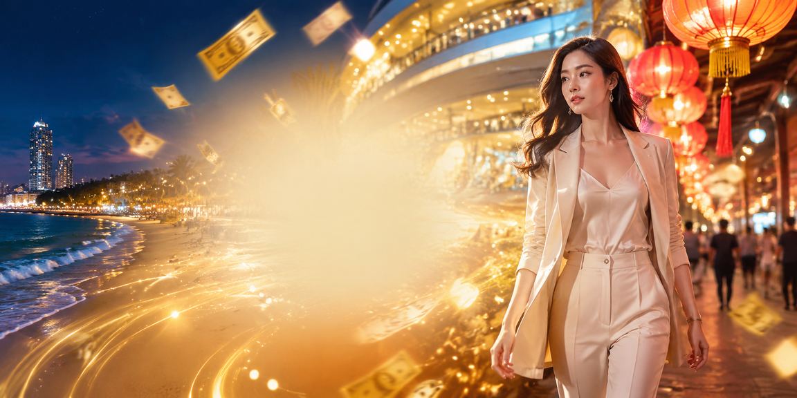 Chợ đêm Vũng Tàu với ánh đèn voucher cashback cho giải trí mobile